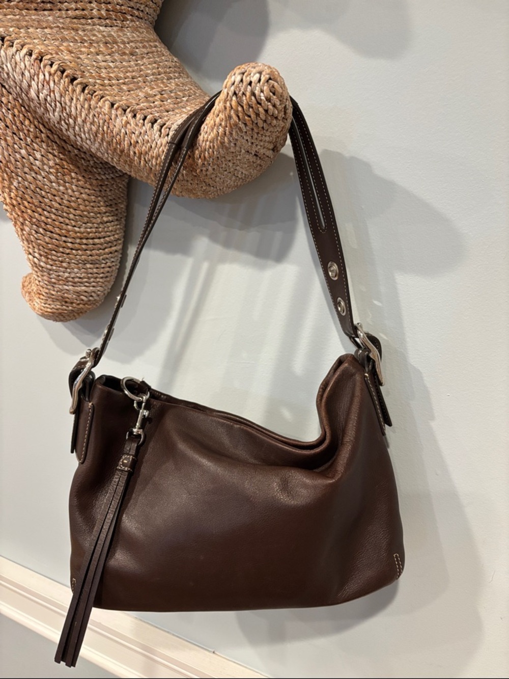 Coach East West Legacy #1417 Classic Brown Leather Shoulder Bag Vintage